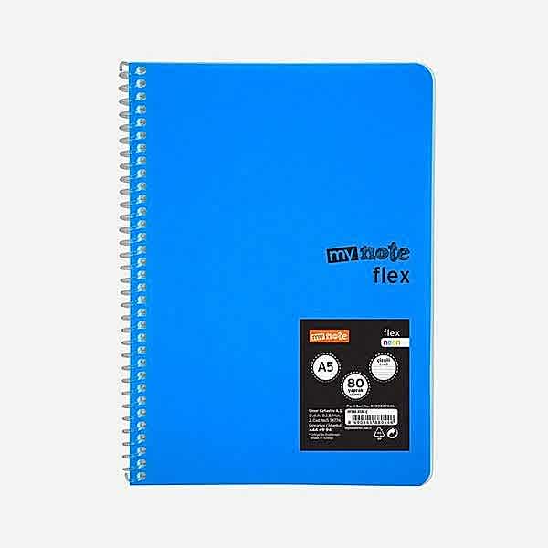 Mynote Flex Neo Defter PP Kapak Spiralli A5 80 Yaprak Çizgili resmi