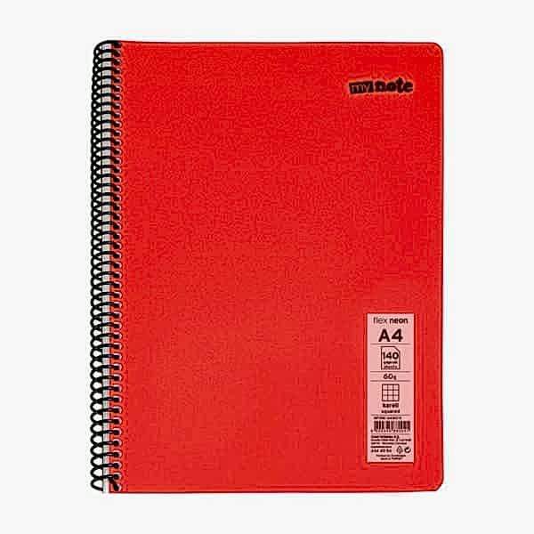 Mynote Flex Neo Defter PP Kapak Spiralli A4 140 Yaprak Kareli resmi