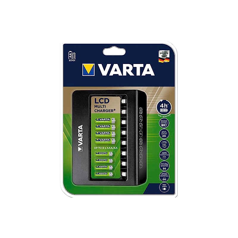 Varta New Lcd Multi Charger AA / AAA Uyumlu 8'li Şarj Cihazı Pilsiz Paket