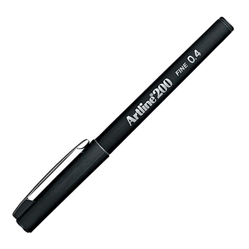 Artline 200N Fine Keçe Uçlu Kalem 0.4 mm - Gri resmi
