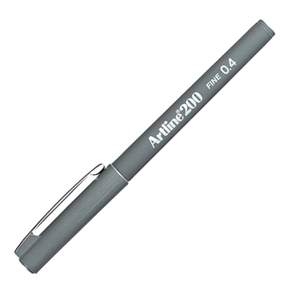 Artline 200N Fine Keçe Uçlu Kalem 0.4 mm - Gri resmi