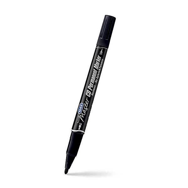 Mas 6414 Permanent Asetat CD Kalemi Çift Uçlu 0.5 & 1.0 mm - Siyah