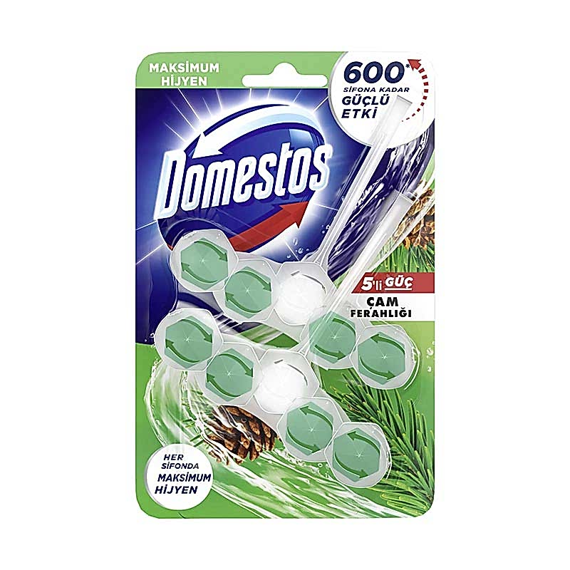 Domestos 5li Güç Klozet Bloğu Çam Ferahlığı 2 Adet resmi
