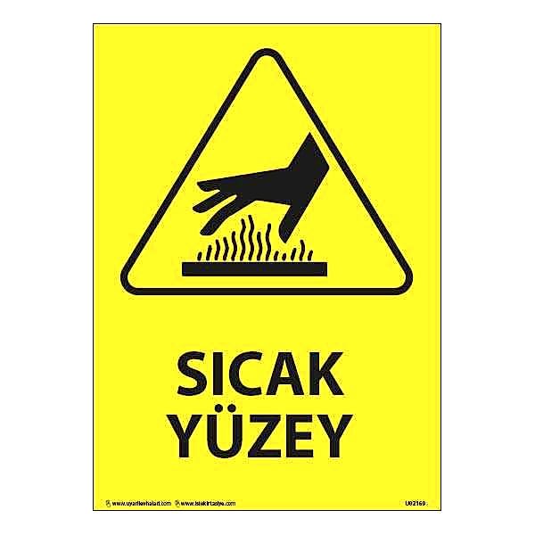 Sıcak Yüzey Uyarı Levhası 25X35 3mm U02164