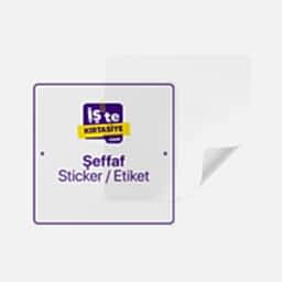Sticker Etiket Şeffaf  resmi