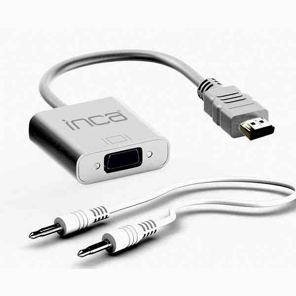 Inca IHTV-7TB Hdmı To Vga + Audio Çevirici Beyaz resmi