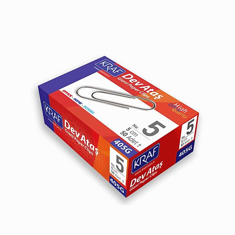 Kraf 405G Ataş 50 mm No:5 50 Adet Metalik Gri resmi