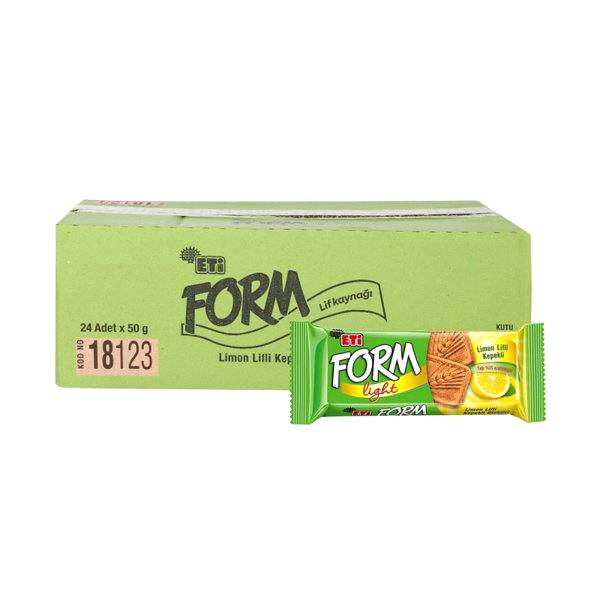 Eti Form Light Limon Lifli Kepekli Bisküvi 50 Gr 1812300 (24 Adet) resmi