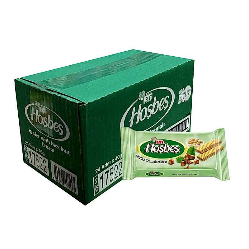 Eti Hoşbeş Fındık Kremalı Gofret 40 Gr 1752200 (24 Adet) resmi