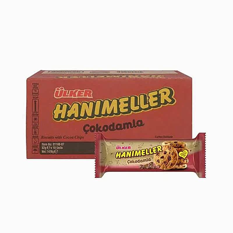 Ülker Hanımeller Çokodamla Bisküvi 82 Gr 118807 (18 Adet) resmi