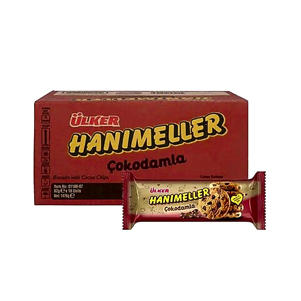 Ülker Hanımeller Çokodamla Bisküvi 82 Gr 118807 (18 Adet) resmi