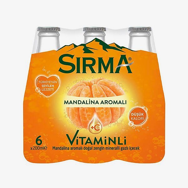 Sırma C-Plus Maden Suyu Mandalina Aromalı 200 ml (6 Adet) resmi