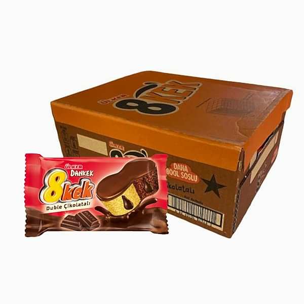Ülker Dankek 8 Kek Duble Çikolatalı 55 gr (24 Adet) resmi