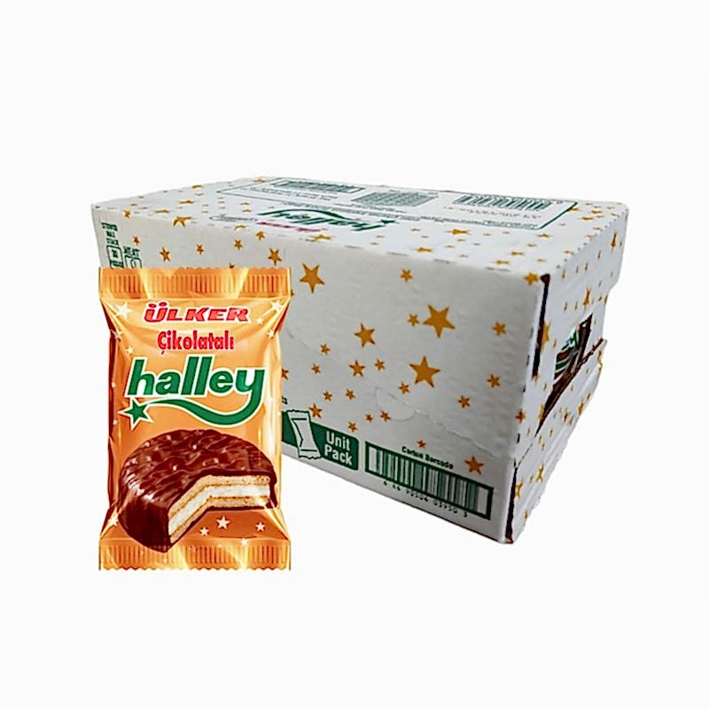 Ülker Halley Çikolata Kaplamalı Bisküvi 30 gr (24 Adet) resmi