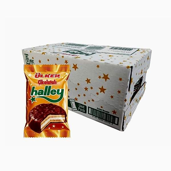 Ülker Halley Çikolata Kaplamalı Bisküvi 30 gr (24 Adet) resmi