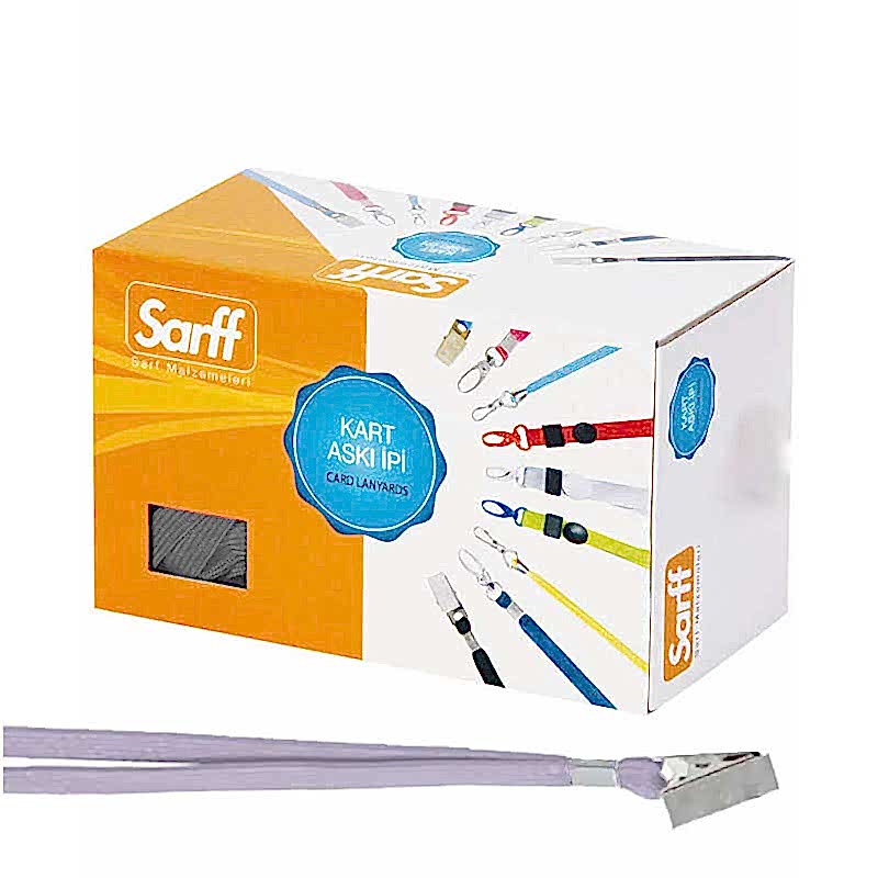 Sarff Yaka Kartı İpi Metal Klips 50'li Paket Gri 15311212