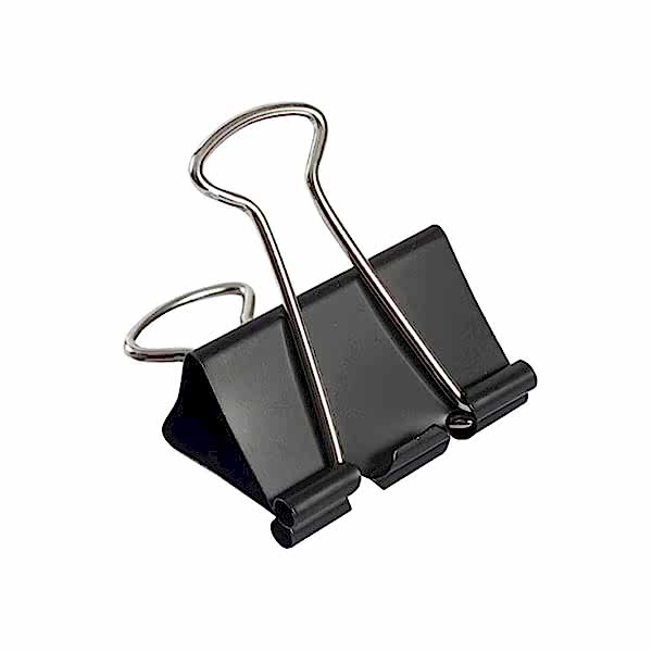 Kraf 425G Çelik Kıskaç 25 mm 12'li Paket Siyah resmi