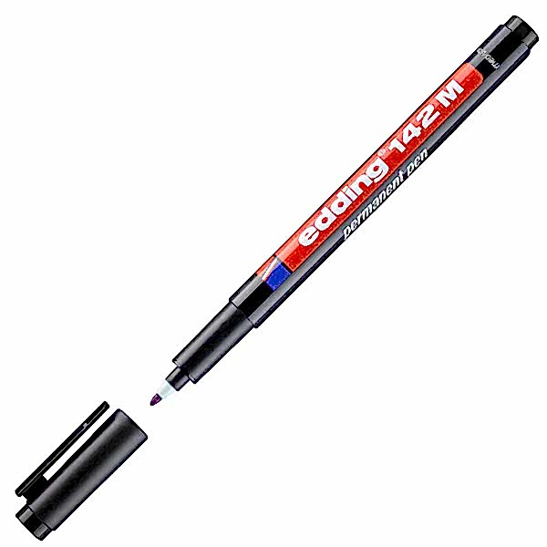 Edding 142M Permanent Asetat Kalemi 1.0 mm - Siyah