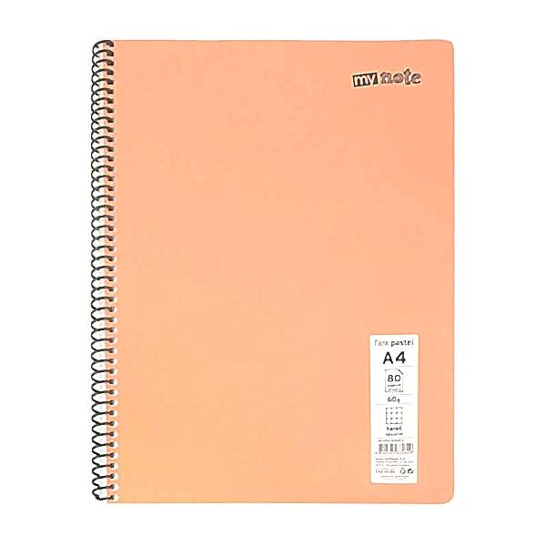 Mynote Flex Pastel Defter PP Kapak Spiralli Çizgili A4 80 Yaprak