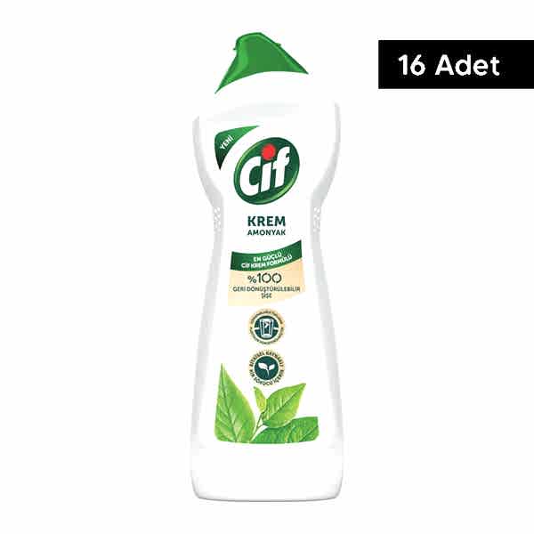 Cif Krem Yüzey Temizleyici Amonyaklı 750 ml (16 Adet) resmi