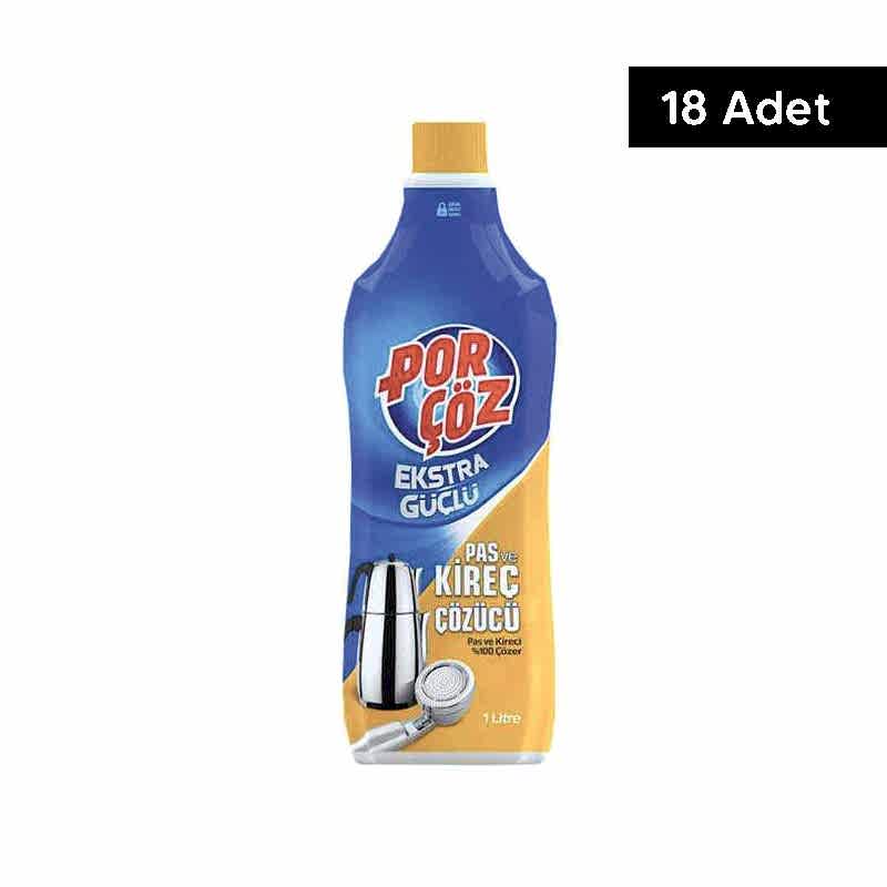 Porçöz Pas ve Kireç Çözücü 1 lt (18 Adet) resmi
