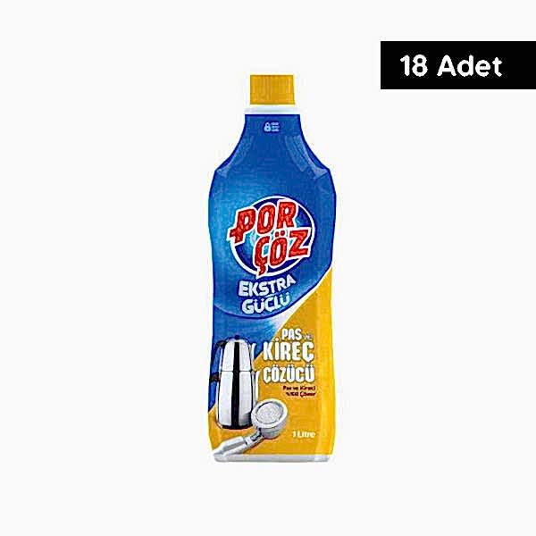 Porçöz Pas ve Kireç Çözücü 1 lt (18 Adet) resmi
