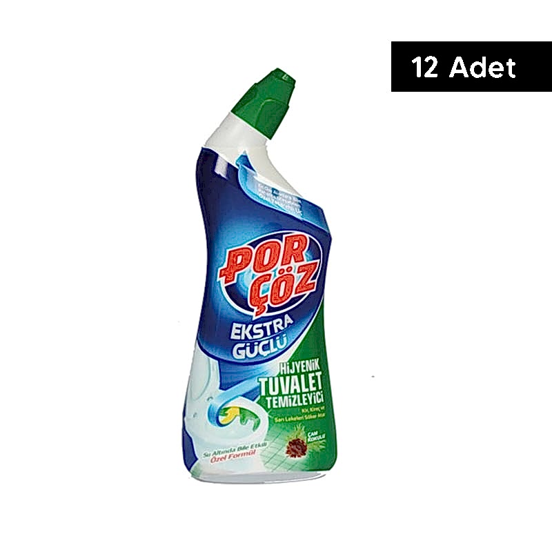 Porçöz Hijyenik Tuvalet Temizleyici Jel Çam 750ml (12 Adet) resmi