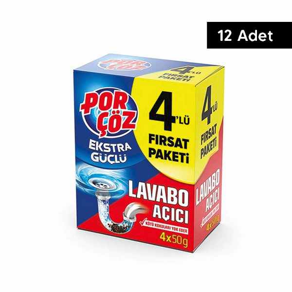 Porçöz Lavabo Açıcı Granül 4 lü (12 Adet) resmi