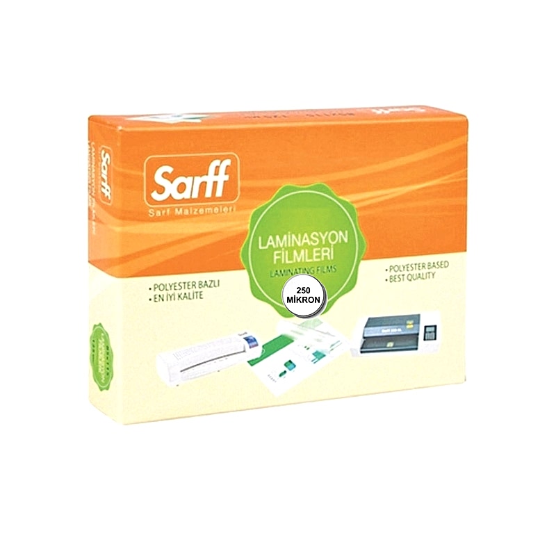 Sarff Laminasyon Filmi 250 Mikron Parlak A4 50 Adet resmi