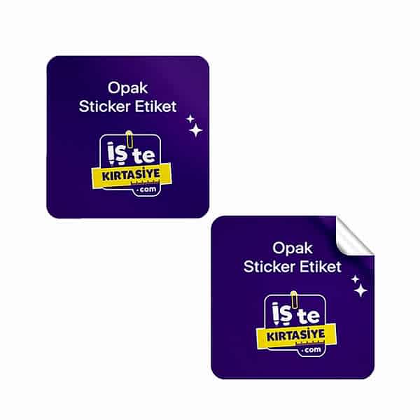 Opak Sticker Etiket resmi