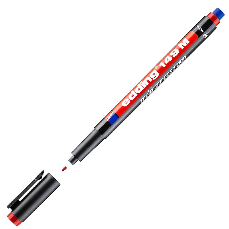 Edding 149M Silinebilir Asetat Kalemi Silgili 1.0 mm - Kırmızı