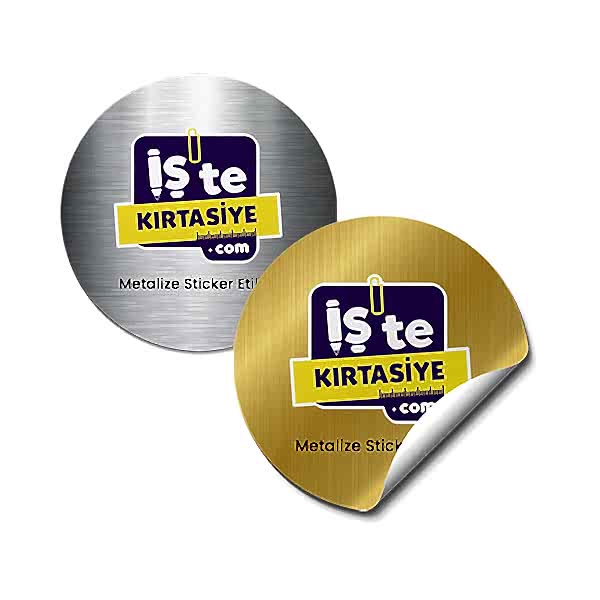 Metalize Sticker Etiket resmi