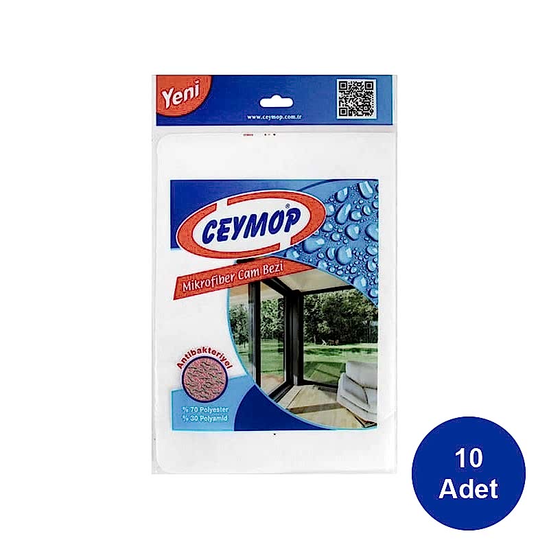 Ceymop Mikrofiber Cam Bezi 26 x 36 cm TBG215 (10 Adet) resmi