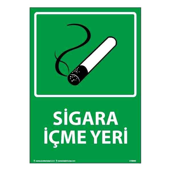 Sigara İçme Yeri Uyarı Levhası 25X35 3mm U10000