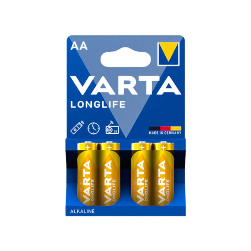 Varta Longlife Alkaline AA Kalem Pil 1.5 V 4 Adet resmi