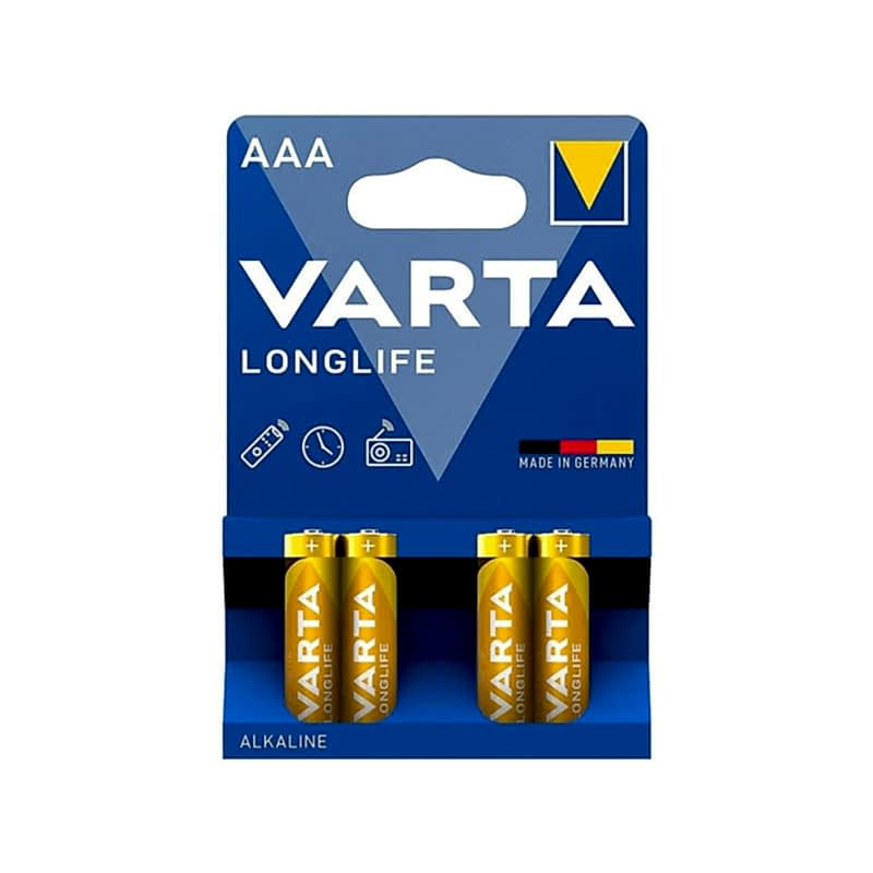 Varta Longlife Alkaline AAA İnce Kalem Pil 1.5 V 4 Adet resmi