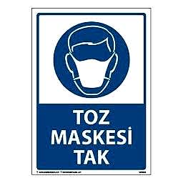Toz Maskesi Tak Uyarı Levhası 25X35 3mm U03034