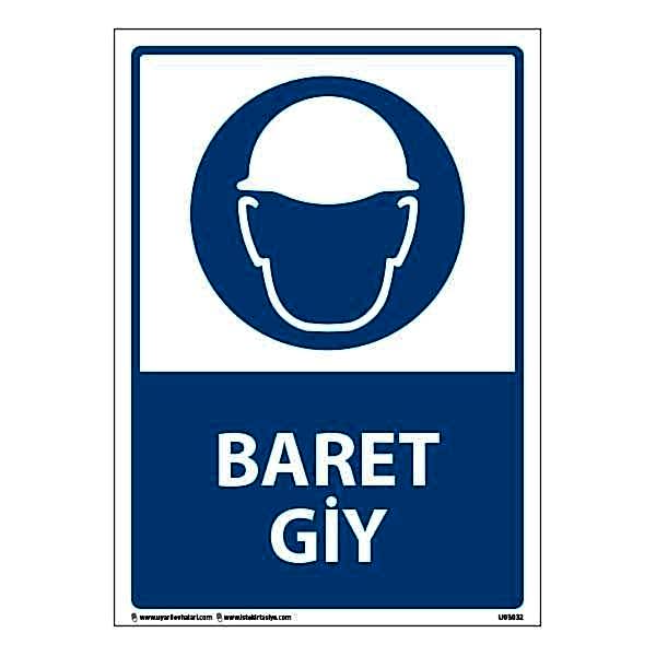 Baret Giy Uyarı Levhası 25X35 3mm U03032
