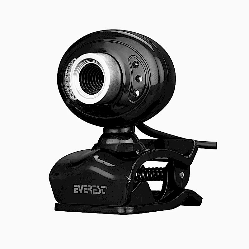 Everest SC-826 Usb Mikrofonlu Ledli Webcam - Siyah resmi