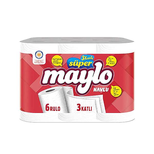 Maylo Kağıt Havlu 3 Katlı 6'lı Paket resmi