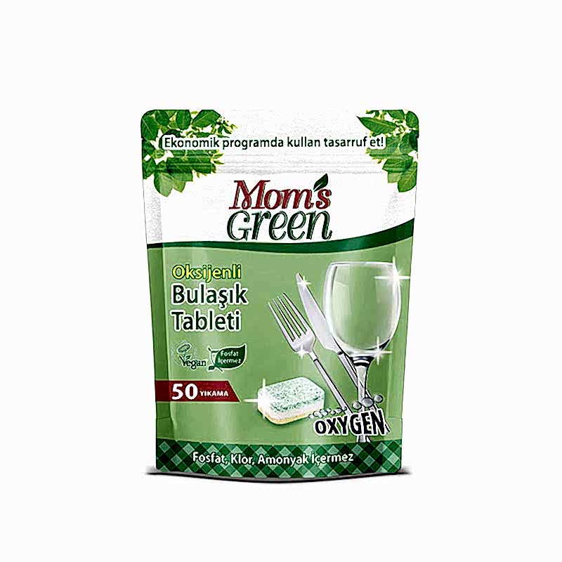 Moms Green Oksijenli Bulaşık Makinesi Tableti 50 Adet resmi