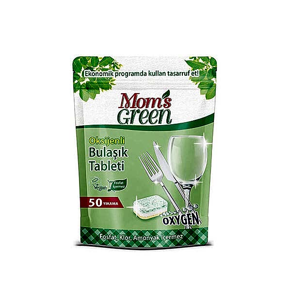 Moms Green Oksijenli Bulaşık Makinesi Tableti 50 Adet resmi