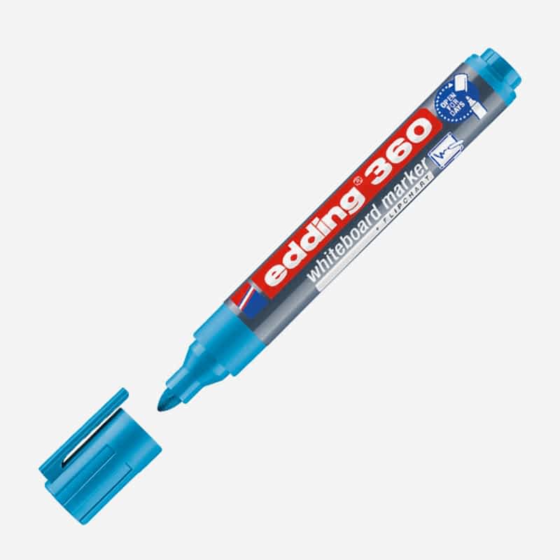 Edding 360 Beyaz Yazı Tahtası Kalemi 1,5 - 3 mm - Açık Mavi resmi