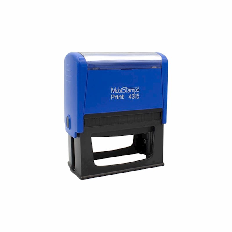 Mobi Stamps 4315 Otomatik Kaşe 38x77 mm Mavi Keçe  resmi