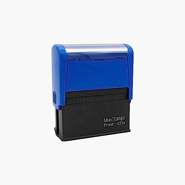 Mobi Stamps 4314 Otomatik Kaşe 30x70 mm Mavi Keçe resmi