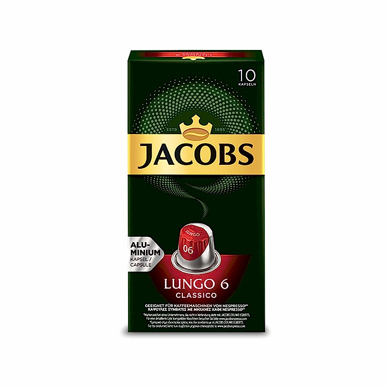 Jacobs Lungo 6 Classic Nespresso Uyumlu Alüminyum Kapsül Kahve resmi