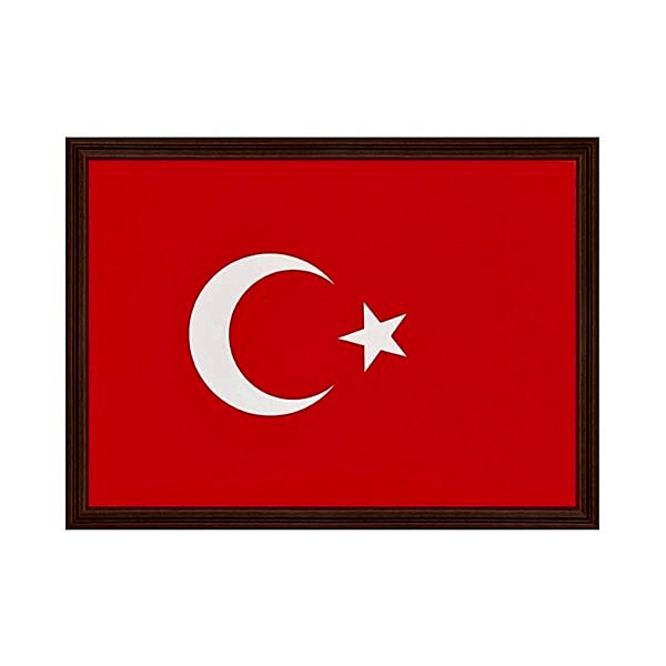 Türk Bayrağı Ahşap Çerçeve 35x50 cm PAN 407 resmi