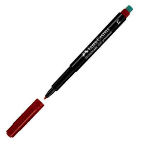 Faber Castell 1525 M Permanent Asetat Kalemi 1.0 mm - Kırmızı
