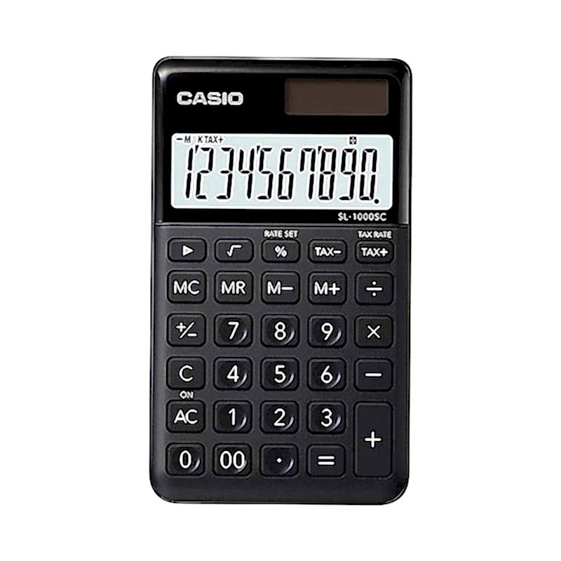 Casio SL-1000SC Masaüstü Hesap Makinesi 10 Haneli Siyah resmi