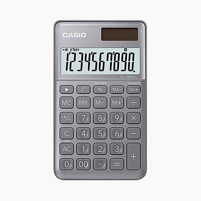 Casio SL-1000SC Masaüstü Hesap Makinesi 10 Haneli Eflatun resmi